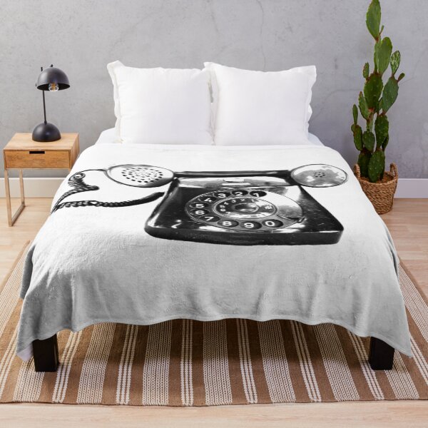 Item preview, Vintage phone black and white  designed and sold by suekieper.