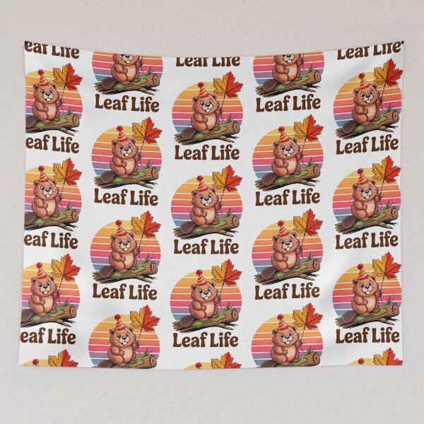 Item preview, Leaf Life – Adorable Beaver Living the Maple Dream designed and sold by Taans-Creation.