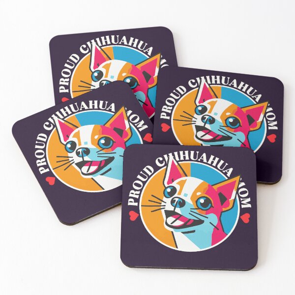 Item preview, Proud Chihuahua Mom – Tiny Tornado Retro Pop-Art Badge designed and sold by Victor Shadehorn.