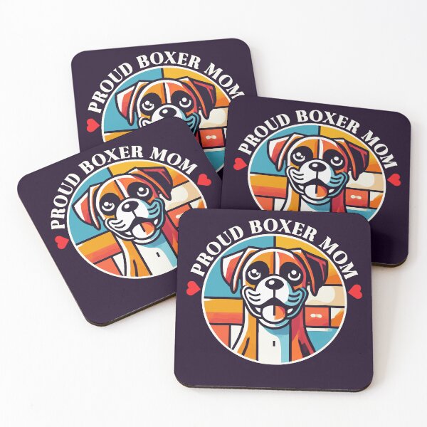 Item preview, Proud Boxer Mom – Retro Pop-Art Wiggle-Butt Badge designed and sold by Victor Shadehorn.