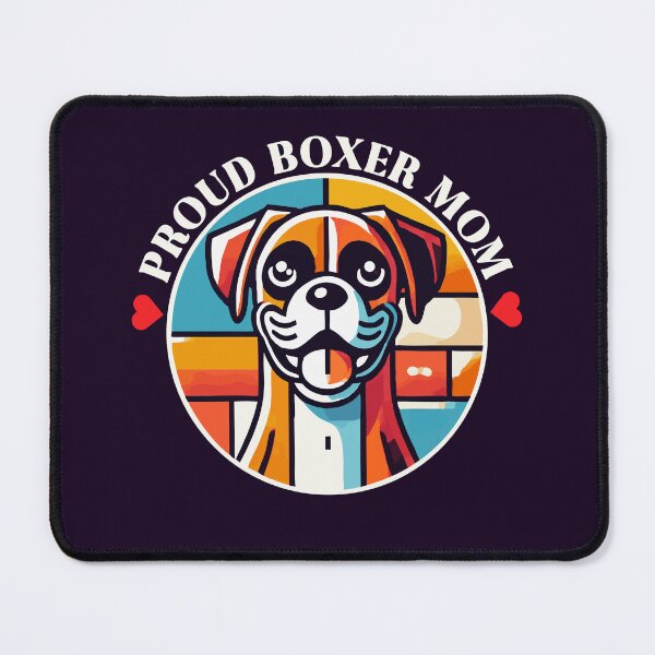 Item preview, Proud Boxer Mom – Retro Pop-Art Wiggle-Butt Badge designed and sold by Victor Shadehorn.