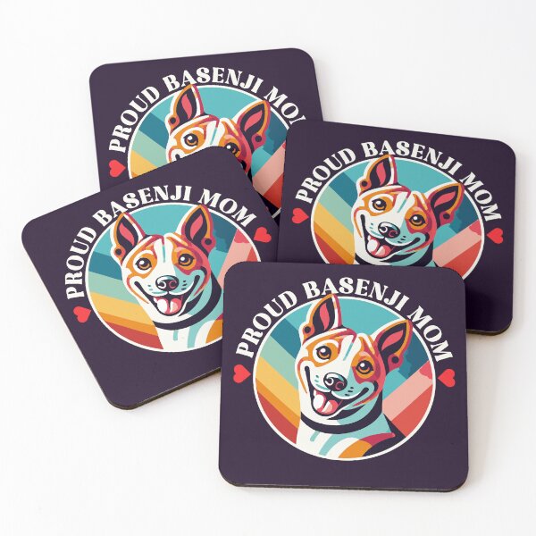 Item preview, Proud Basenji Mom – Retro Rainbow Pup Badge designed and sold by Victor Shadehorn.