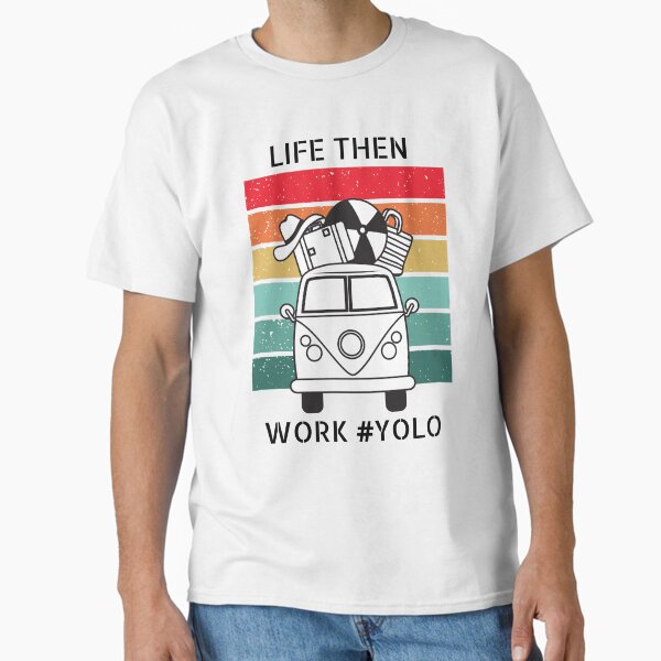 Item preview, Combi Coolness YOLO Tee: Embrace the Spirit of Vacay with Retro Style designed and sold by 4LazyDayz.