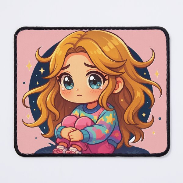 Item preview, Chibi Girl Under Stars Asking Deep Question designed and sold by NutSkyArt.