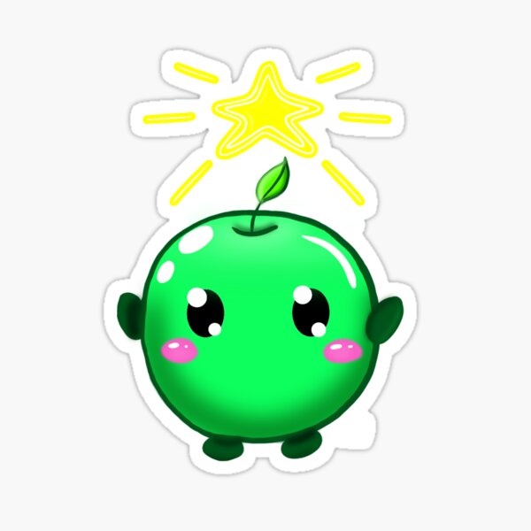 Aperçu de l'œuvre Junimo vert de Stardew Valley avec étoile créée et vendue par Hoshibean.