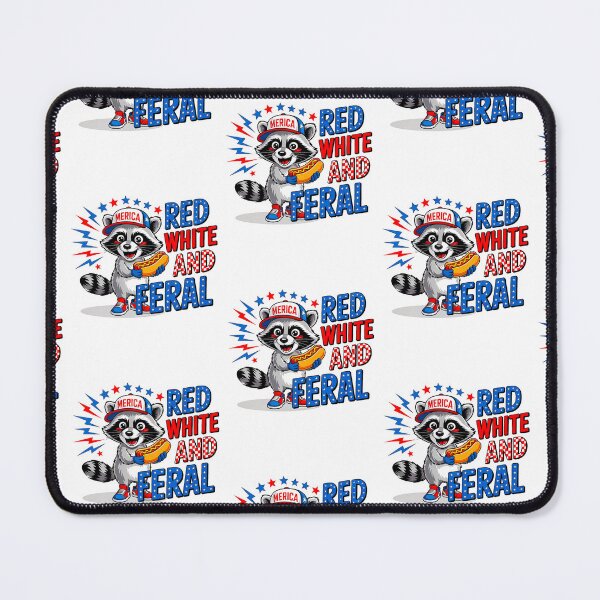 Item preview, Red White And Feral designed and sold by WoodburyLake.