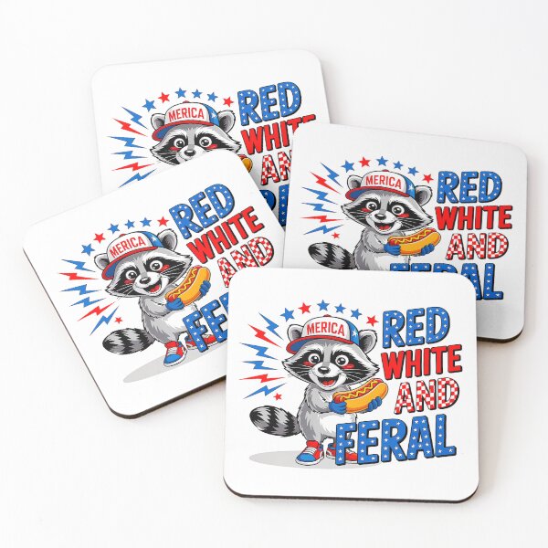 Item preview, Red White And Feral  designed and sold by WoodburyLake.