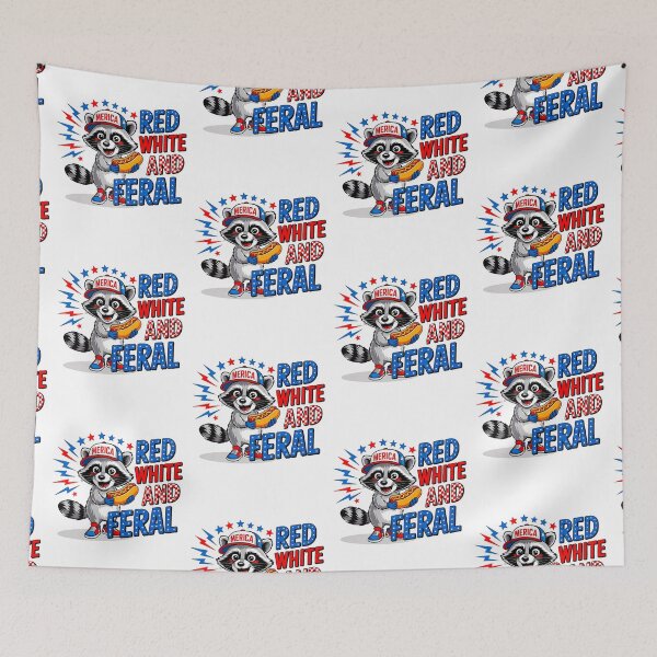 Item preview, Red White And Feral  designed and sold by WoodburyLake.