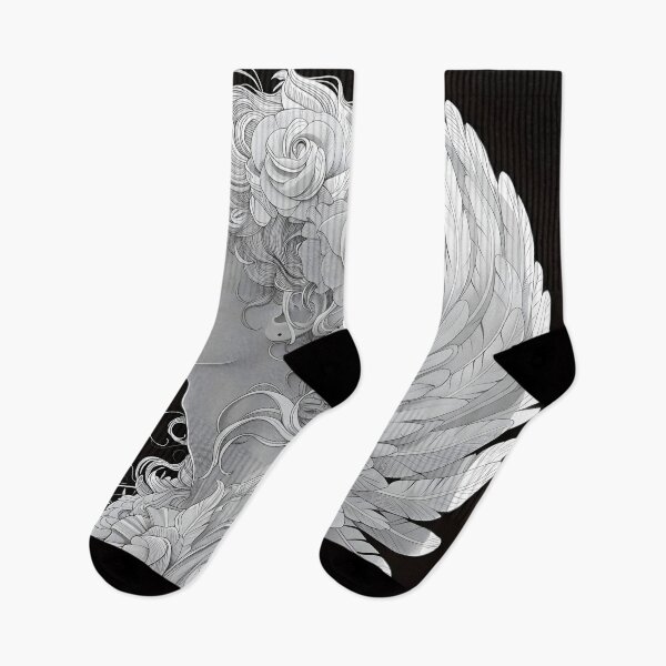 Item preview, Beautiful black and white, gray scale angel sketch designed and sold by dcrc.