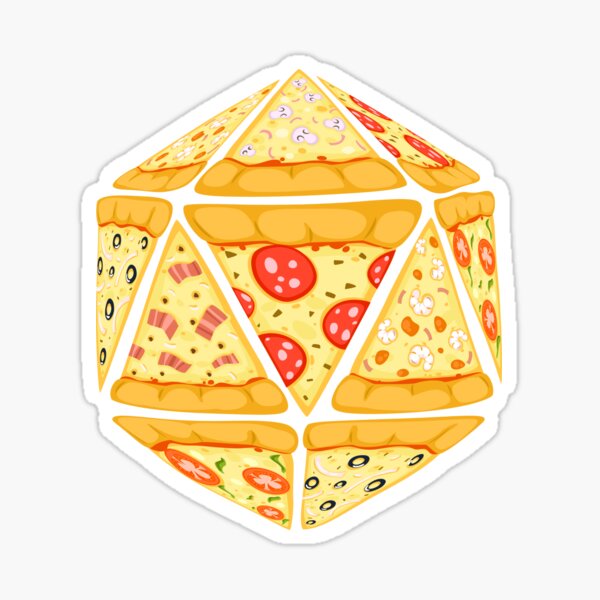 Item preview, Slice 'N Dice - Pizza D20 for TTRPG designed and sold by alyssadaken.