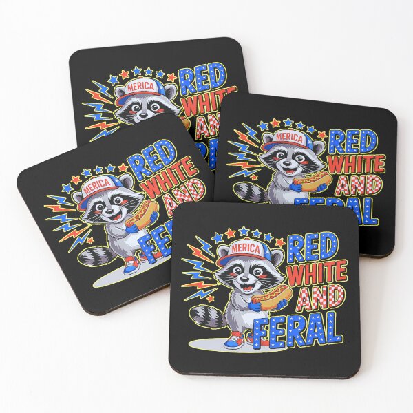 Item preview, Red White And Feral  designed and sold by WoodburyLake.