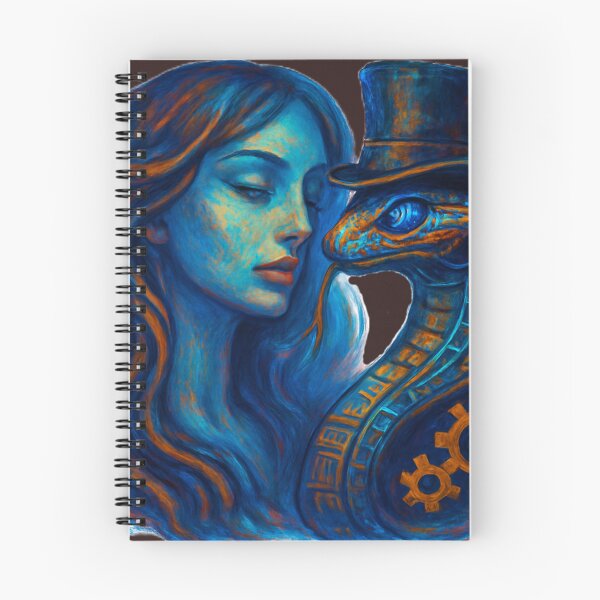 Item preview, "Clockwork Cobra and Cobalt Muse" designed and sold by VidyoeDesigns67.
