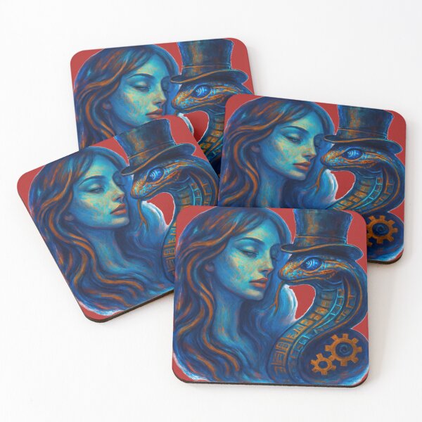Item preview, "Clockwork Cobra and Cobalt Muse" designed and sold by VidyoeDesigns67.