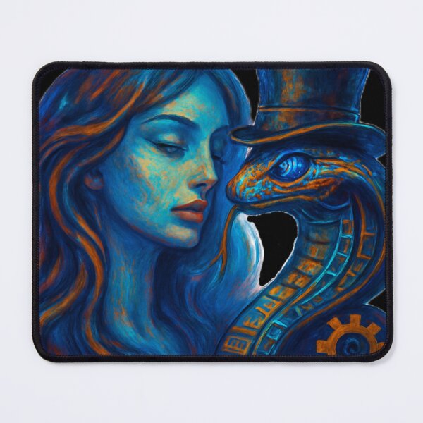 Item preview, "Clockwork Cobra and Cobalt Muse" designed and sold by VidyoeDesigns67.