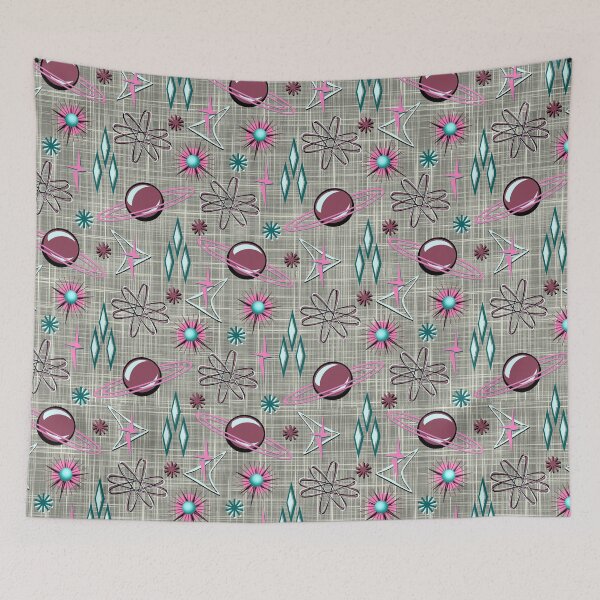 Item preview, Retro Night Sky Seamless Repeat Pattern designed and sold by Sharon Schwalbe.