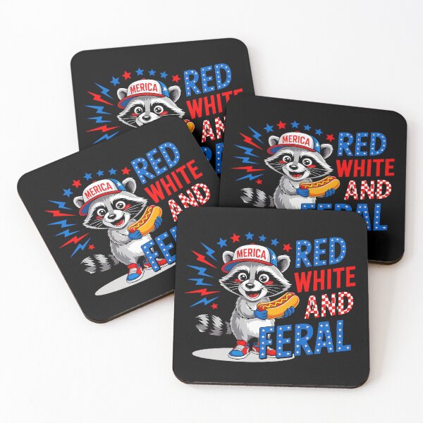 Item preview, Red White And Feral  designed and sold by WoodburyLake.