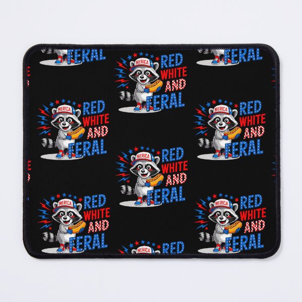 Item preview, Red White And Feral designed and sold by WoodburyLake.