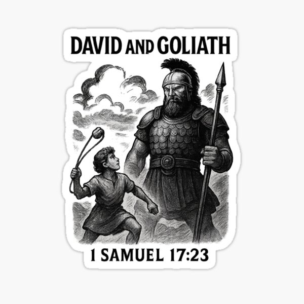 Item preview, David and Goliath, 1 Samuel 17:23 designed and sold by EdHeaven.