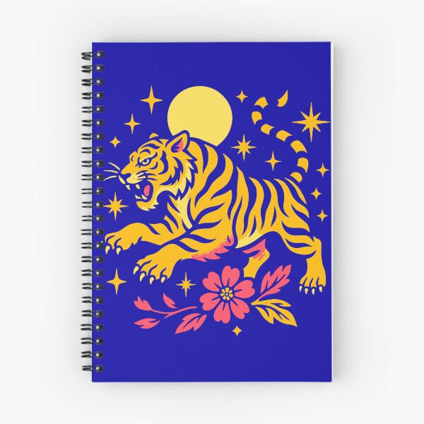 Item preview, Leaping Tiger Under the Stars – Bold Art Print designed and sold by Artbyminga.