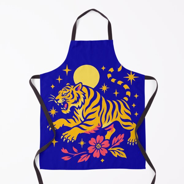 Item preview, Leaping Tiger Under the Stars – Bold Art Print designed and sold by Artbyminga.