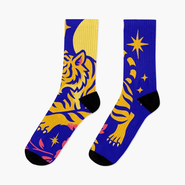 Item preview, Leaping Tiger Under the Stars – Bold Art Print designed and sold by Artbyminga.