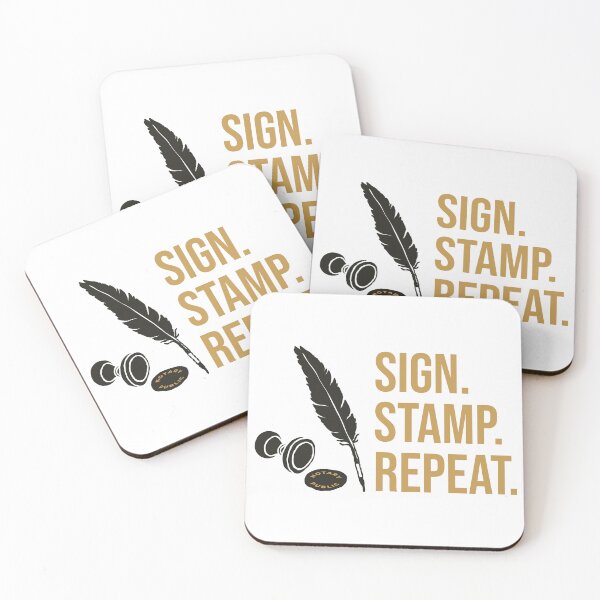 Item preview, Sign. Stamp. Repeat. – Bold Notary Public Workflow Design designed and sold by NotaryLife.
