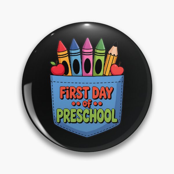 Item preview, 1st Day of Preschool Crayons and Apple Back to School designed and sold by facegm.