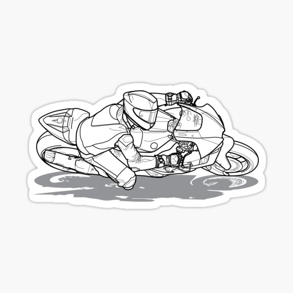 Item preview, Motorcycle racer rally biker britva moto white designed and sold by asta23n.