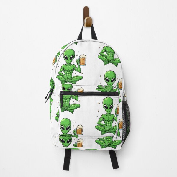Item preview, Funny Muscular Alien Drinking Beer Space Meditation Humor designed and sold by Tigerr3g.