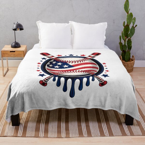 Item preview, 4th Of July Baseball Drip Patriotic American Flag designed and sold by facegm.