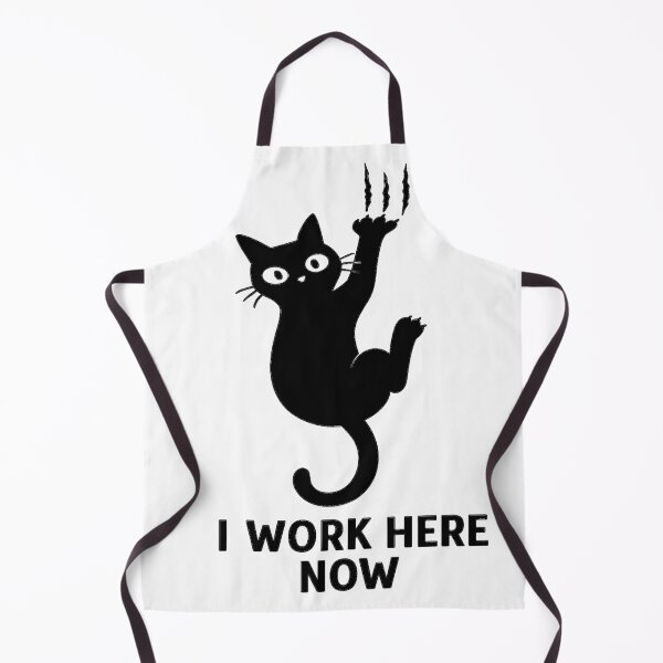 Item preview, Clingy Black Cat – I Work Here Now designed and sold by TimeloopAU.