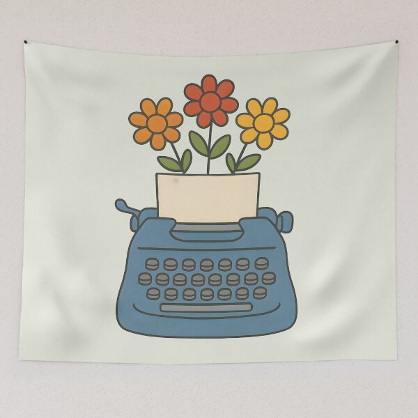 Item preview, Retro Vintage Floral Typewriter  designed and sold by GraphicsClub.