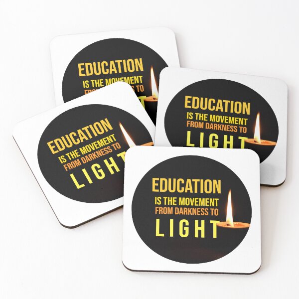 Item preview,  Education Is the Movement from Darkness to Light – Enlightening Quote  for Learners designed and sold by ArtsyExplorer.