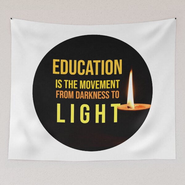 Item preview,  Education Is the Movement from Darkness to Light – Enlightening Quote  for Learners designed and sold by ArtsyExplorer.