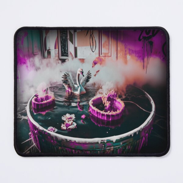 Item preview, The Water Remembers – Surreal Swan Mist Mouse Pad designed and sold by RadReverie.