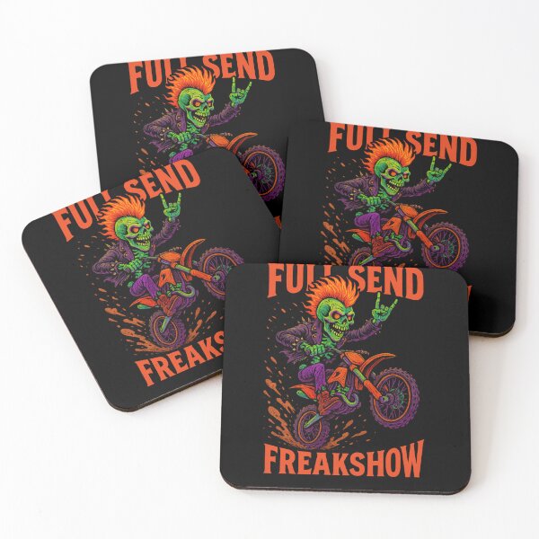 Item preview, Full Send Freakshow – Punk Rock Skeleton Art designed and sold by Kempworx Art.