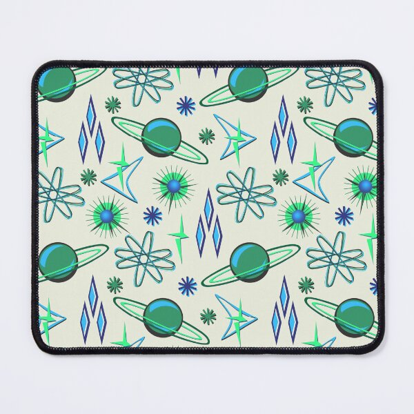 Item preview, Green and Blue Retro Planets Seamless Repeat designed and sold by Sharon Schwalbe.
