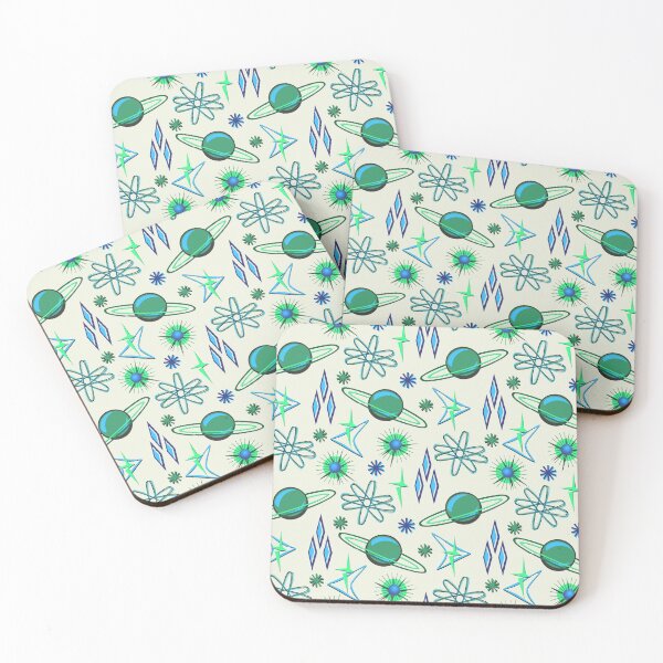 Item preview, Green and Blue Retro Planets Seamless Repeat designed and sold by Sharon Schwalbe.