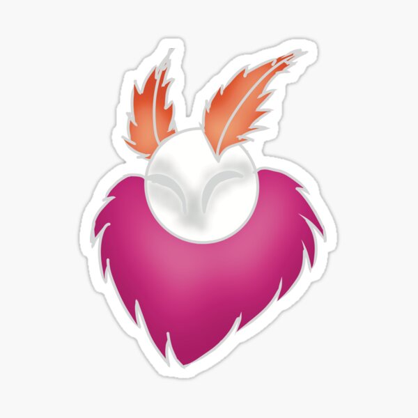 Mothman Lesbian Head Sticker