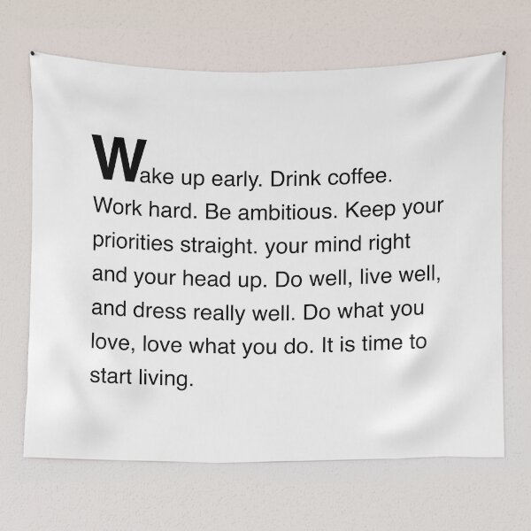 Item preview, Wake up early. Drink coffee. Work hard.  designed and sold by corbrand.