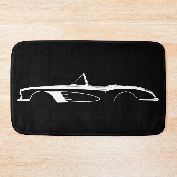 Item preview, Corvette C1-1958 (White) designed and sold by Car Silhouettes.