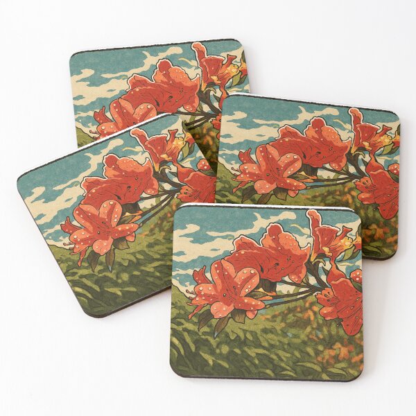 Item preview, Okinawan Azalea Bloom | Traditional Spring Flower Art - Peaceful Island Nature designed and sold by GeEeN.