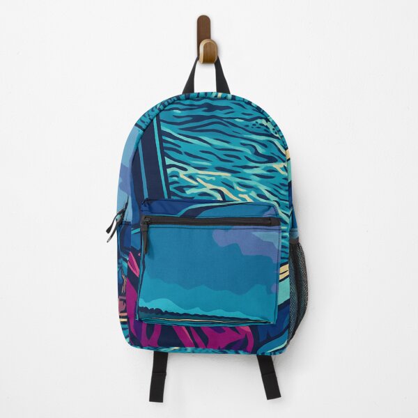 Item preview, Leaving the Island | Ocean Boat Scene in Cool Tones - Solitary Travel Vibes designed and sold by GEEEN.