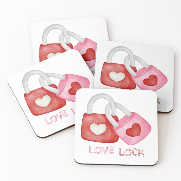 Item preview, Love Lock Art – Romantic Heart Padlocks designed and sold by nav2107.
