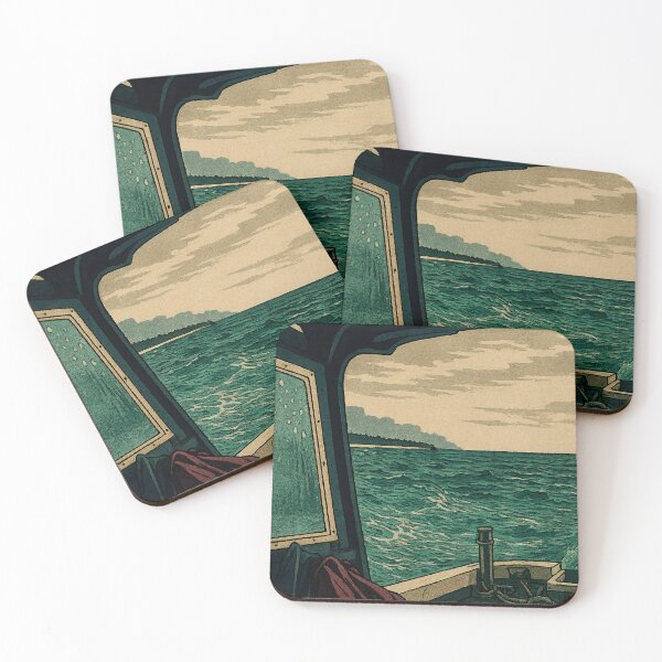 Item preview, Farewell from the Boat | Ukiyo-e Ocean Departure Scene - Nostalgic Journey designed and sold by GeEeN.
