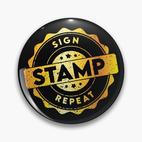 Item preview, Sign. Stamp. Repeat. – Golden Notary Seal Badge Design designed and sold by NotaryLife.