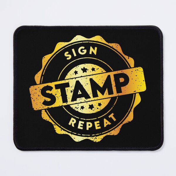 Item preview, Sign. Stamp. Repeat. – Golden Notary Seal Badge Design designed and sold by NotaryLife.