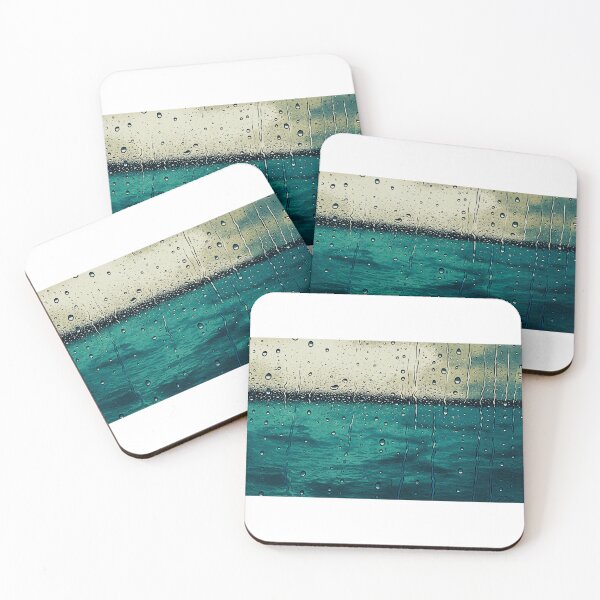 Item preview, Rain on Ocean Window | Moody Sea View Photography - Calm & Reflective Moment designed and sold by GeEeN.