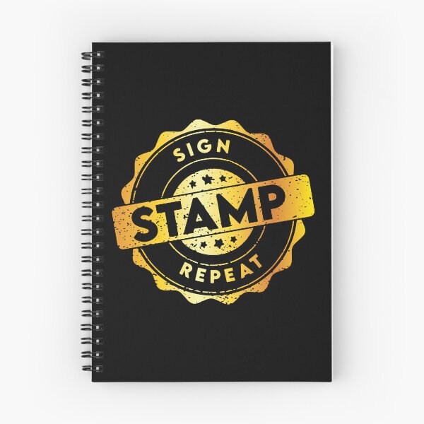 Item preview, Sign. Stamp. Repeat. – Golden Notary Seal Badge Design designed and sold by NotaryLife.
