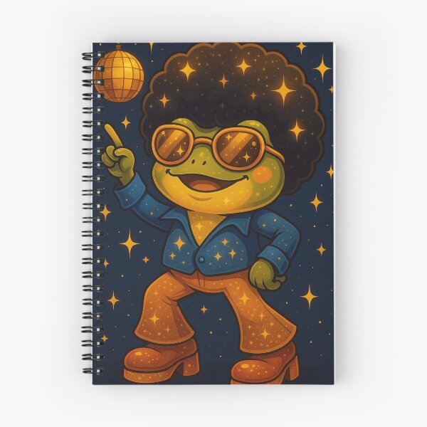 Aperçu de l'œuvre Disco Groove Frog – Ambiance de fête rétro créée et vendue par ezsketch25.